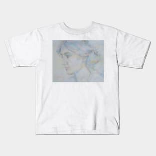 VIRGINIA WOOLF - watercolor and acrylic portrait Kids T-Shirt